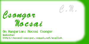 csongor mocsai business card